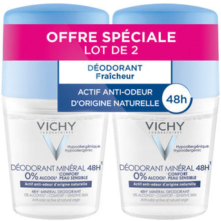 Vichy Mineral 48H Roll-On Deodorant Set of 2