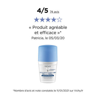 Vichy Mineral 48H Roll-On Deodorant Set of 2