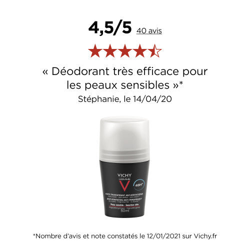 Vichy Homme 48H Anti-Perspirant Roll-On Sensitive Skin