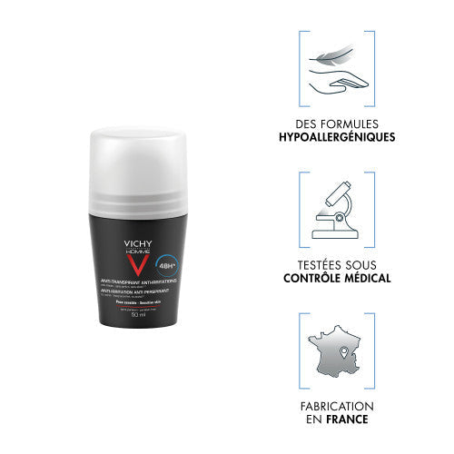 Vichy Homme 48H Anti-Perspirant Roll-On Sensitive Skin