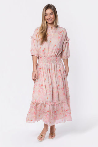 Victoria Dress (Pink Yellow)