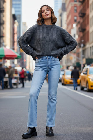 Judy Blue Mid Rise Thermal Bootcut Jeans