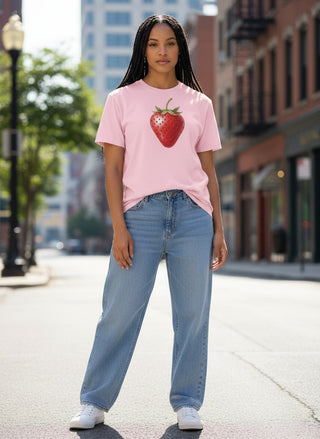 Sun Ripened Strawberry Cotton T-Shirt