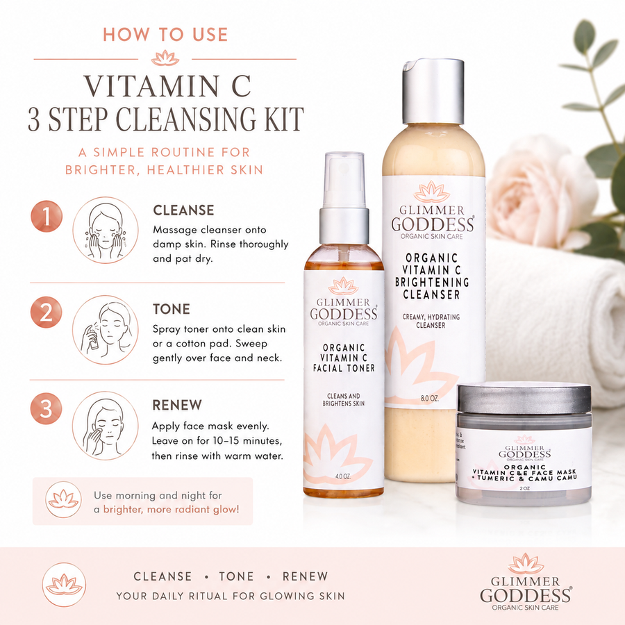 Vitamin C Brighter Skin 3-Step Cleansing Kit - Glamourous Grace