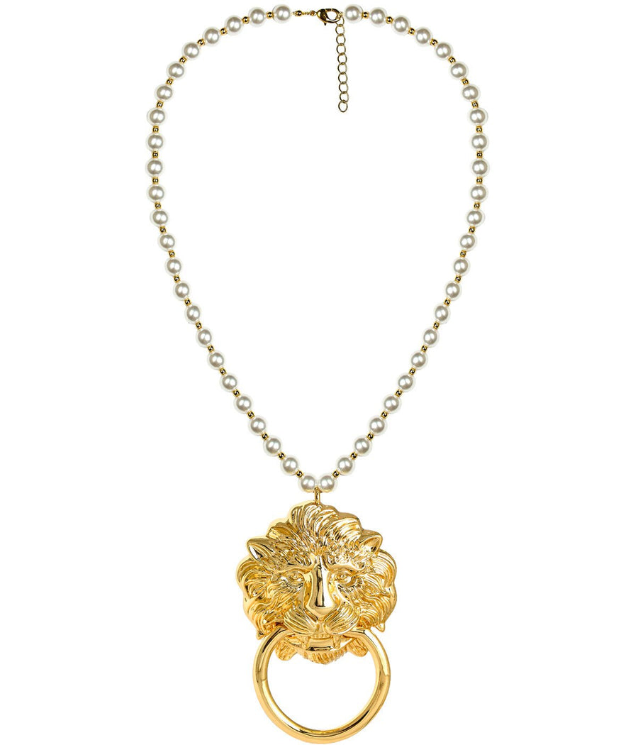 Vivi - Statement Doorknocker Statement Necklaces - 18k Plated Gold - Glamourous Grace