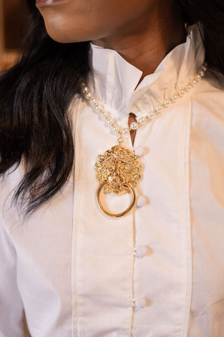 Vivi - Statement Doorknocker Statement Necklaces - 18k Plated Gold