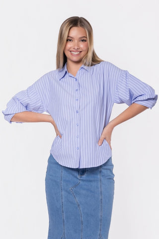 Viviana Top (Blue Stripe)