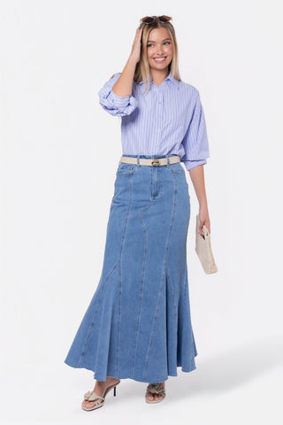 Viviana Top (Blue Stripe)
