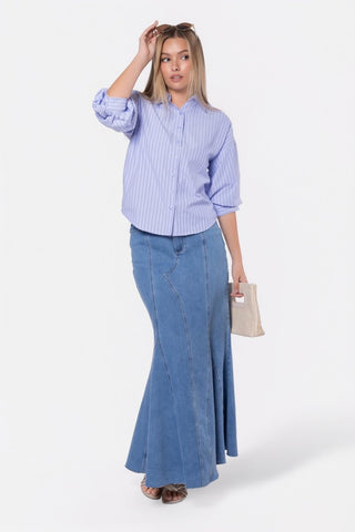 Viviana Top (Blue Stripe)