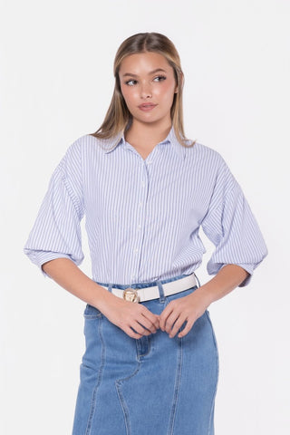 Viviana Top (White Stripe)