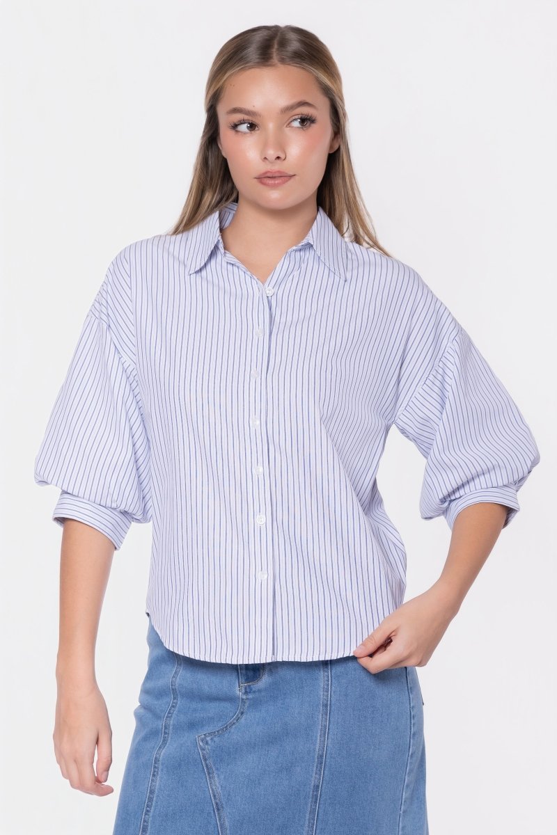 Viviana Top (White Stripe)