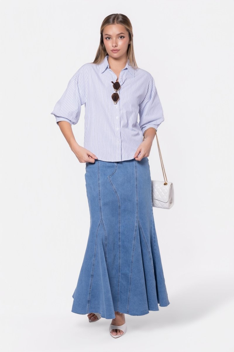 Viviana Top (White Stripe)