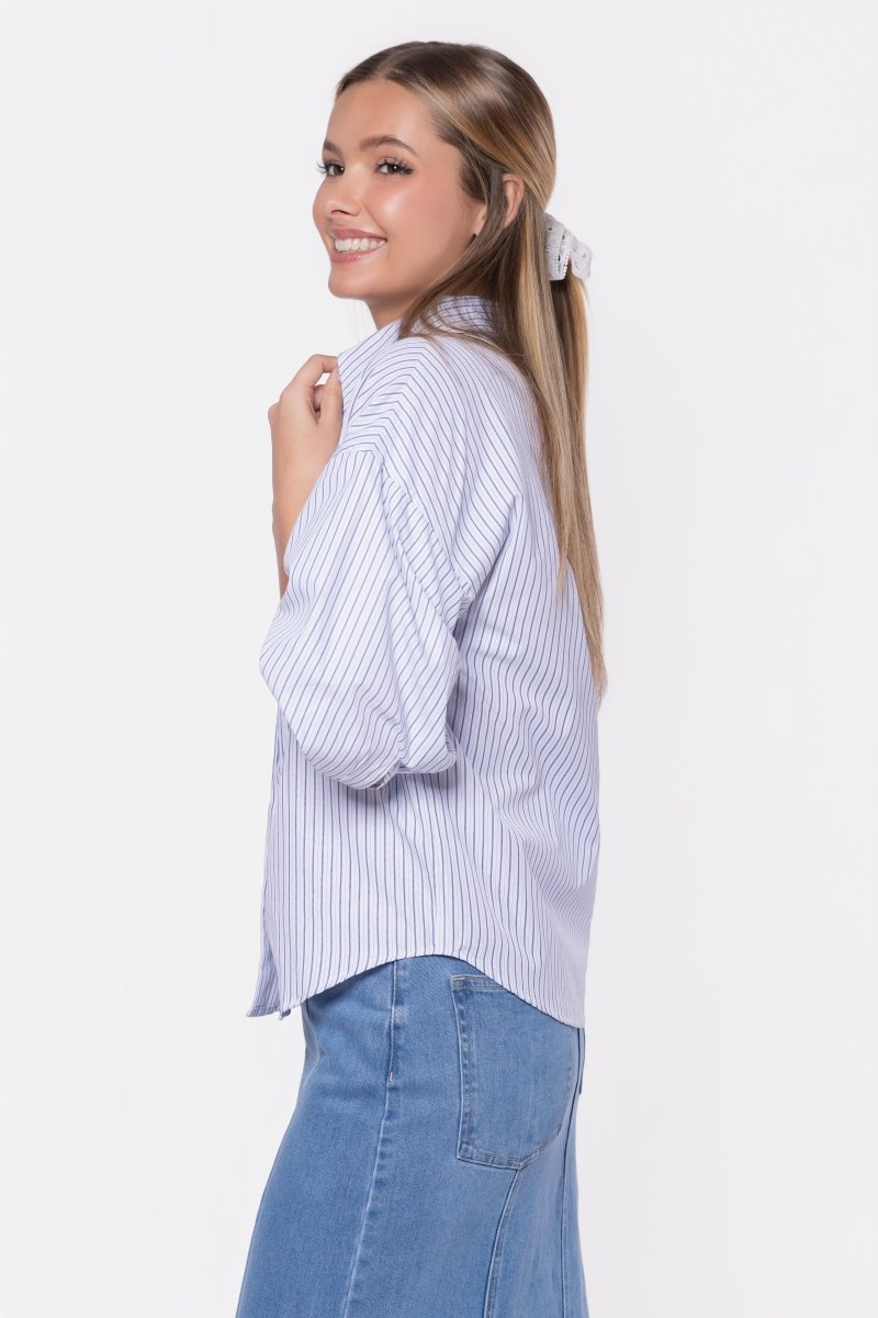 Viviana Top (White Stripe)
