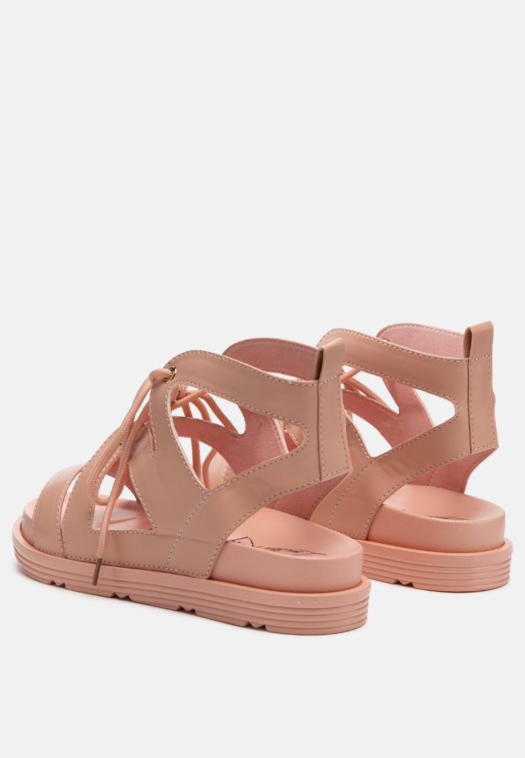 Voopret Tie-Up Flat Sandals - Glamourous Grace