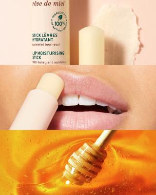 Nuxe Reve de Miel: Natural Honey Lip Balm for Dry, Chapped Lips - Moisturizing Lip Stick, Lip Care & Cracked Lip Treatment - Glamourous Grace