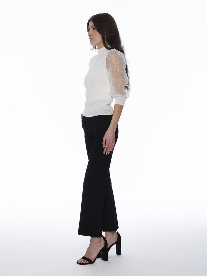 Waist Band Stretched Fitted Pants