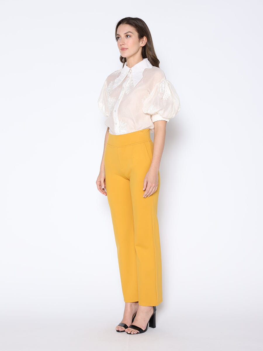 Waist Band Stretched Fitted Pants - Glamourous Grace