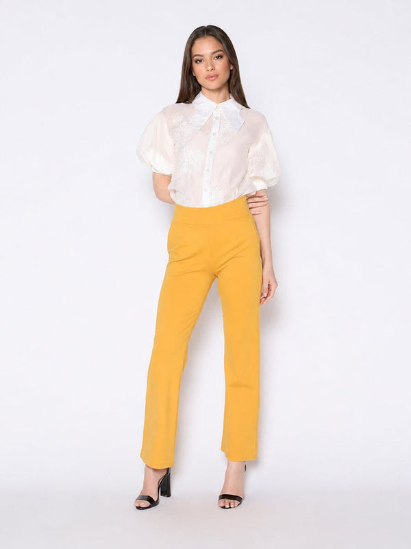 Waist Band Stretched Fitted Pants - Glamourous Grace