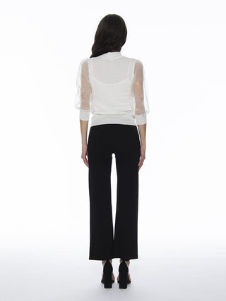 Waist Band Stretched Fitted Pants