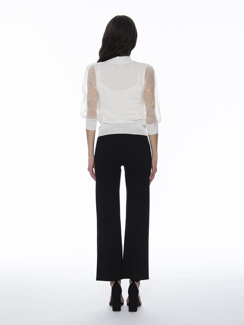 Waist Band Stretched Fitted Pants