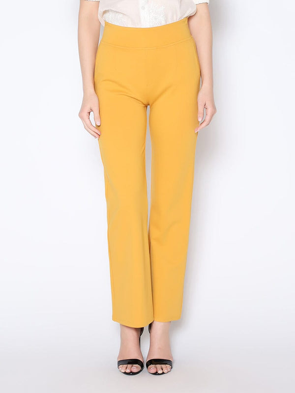 Waist Band Stretched Fitted Pants - Glamourous Grace