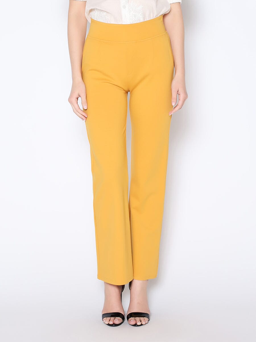 Waist Band Stretched Fitted Pants - Glamourous Grace