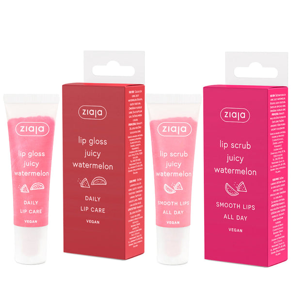 Juicy Watermelon Lip Gloss & Scrub Bundle - Glamourous Grace