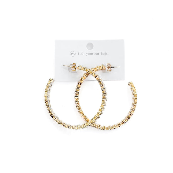 Bold and Beautiful Diamond Hoop Earrings - WATERPROOF - Glamourous Grace