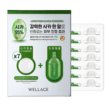 WELLAGE Real Cica Calming One Day Kit 7EA - Glamourous Grace