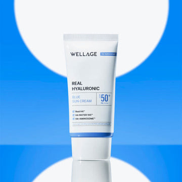 WELLAGE Real Hyaluronic Blue Sun Cream SPF50+ PA++++ 50ml - Glamourous Grace