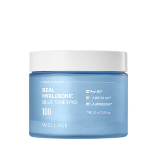 WELLAGE Real Hyaluronic Blue Toner Pad 70pads / 210ml