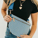 Woven Checkered Royal Blue - NEW
