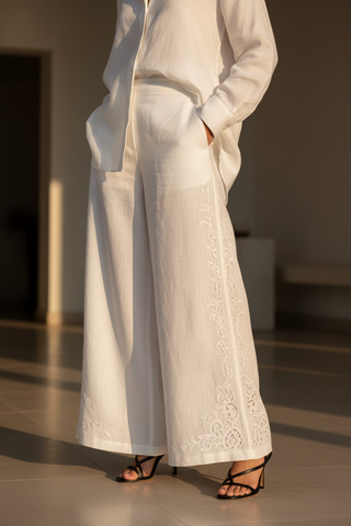 White Embroidered Set - Detail