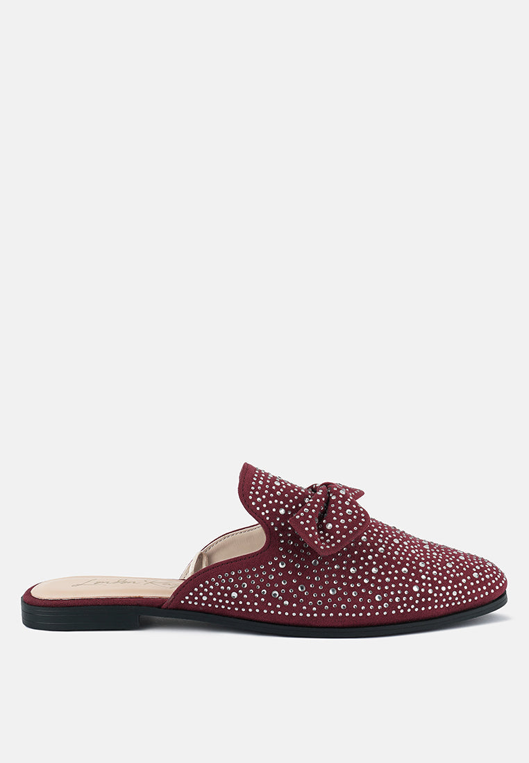 Whoopie Embellished Casual Bow Mules - Glamourous Grace