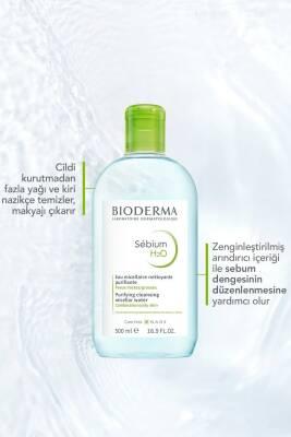 Bioderma Sebium H2O Micellar Water for Oily and Acne-Prone Skin - Gentle Makeup Remover & Cleanser, Dermatologically Tested, 16.91 fl oz - Glamourous Grace