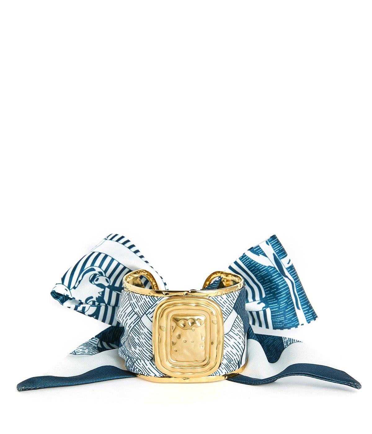 Wide Gold Scarf Cuff - Evie - Glamourous Grace