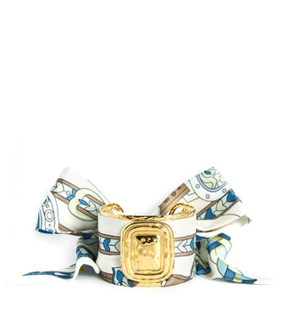 Wide Gold Scarf Cuff - Evie - Glamourous Grace