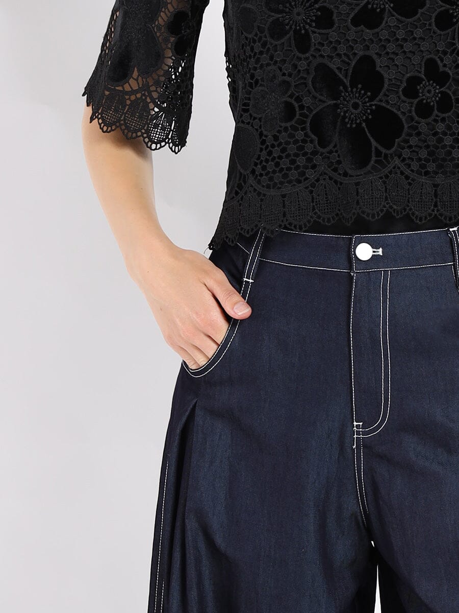 Wide Leg Baggy Denim Pants - Glamourous Grace