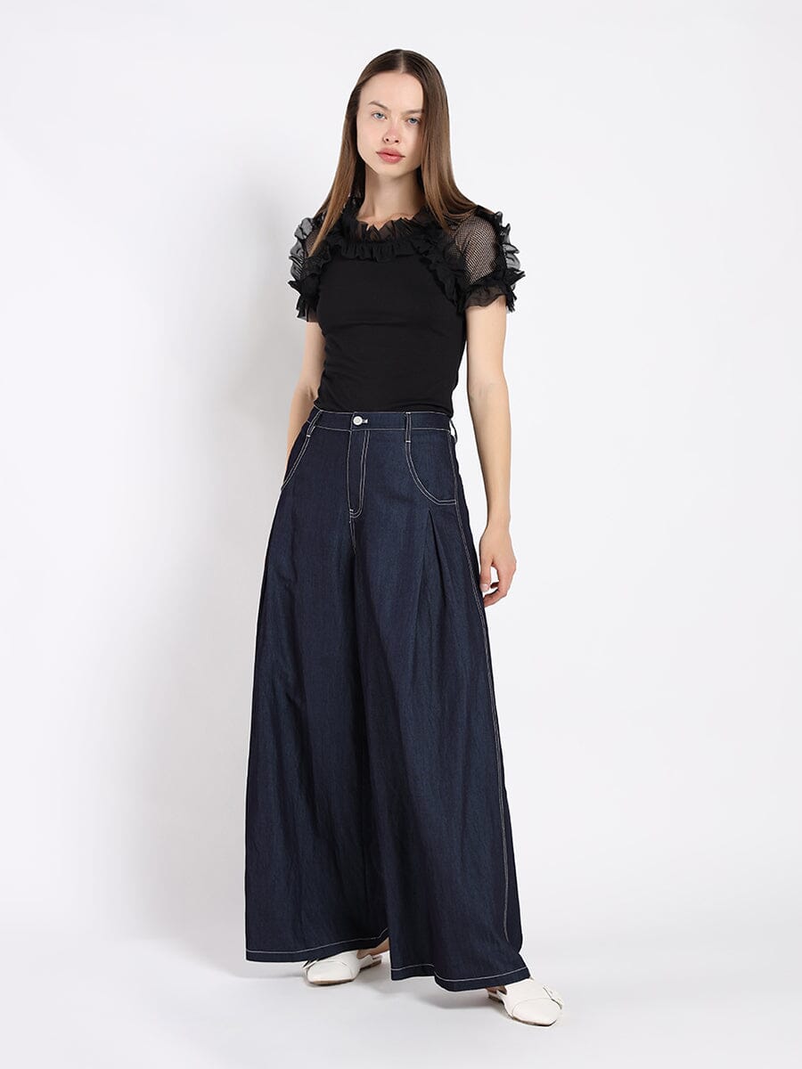 Wide Leg Baggy Denim Pants - Glamourous Grace