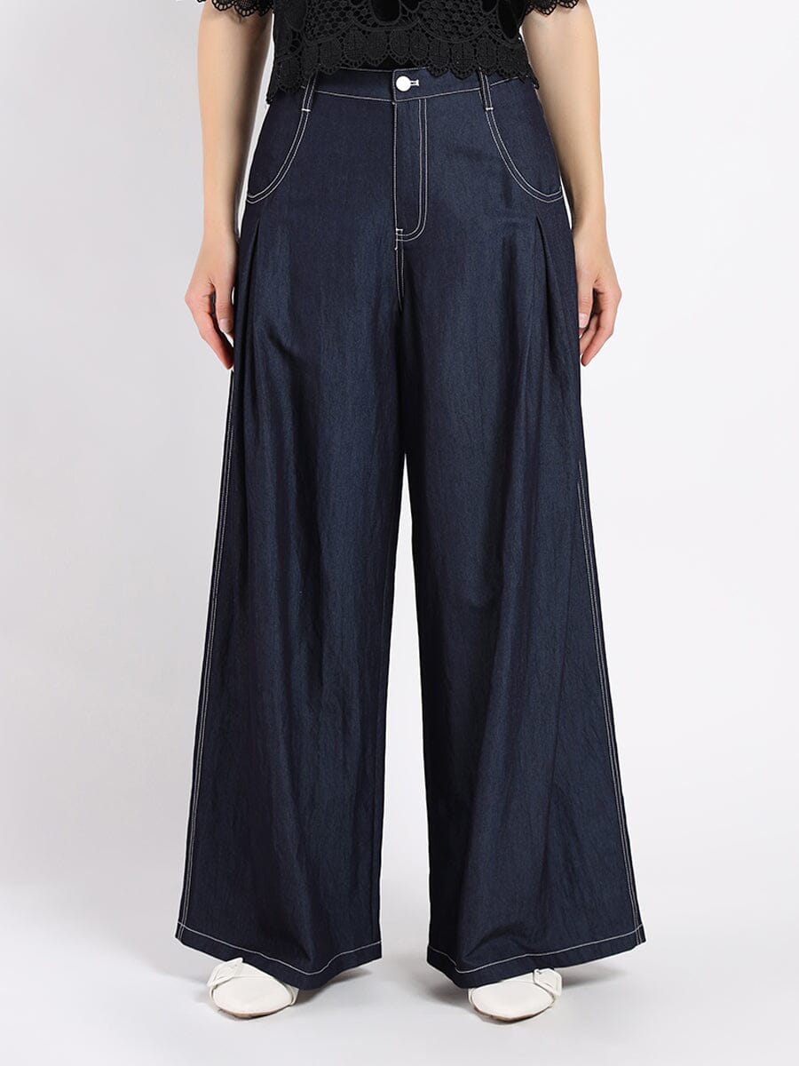 Wide Leg Baggy Denim Pants - Glamourous Grace