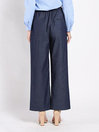Wide-Leg Denim Pants
