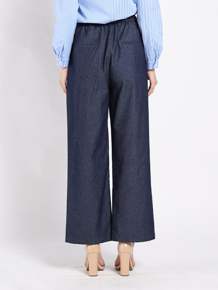 Wide-Leg Denim Pants