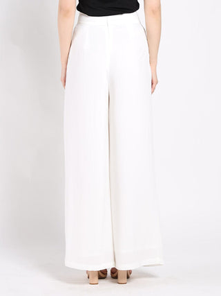 Wide Leg Solid Palazzo Flowy Pants