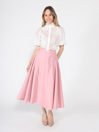 Wide Width Skirt with Back Zipper