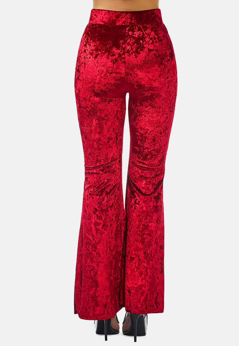Wiggle Your Way Velvet Flared Pant - Glamourous Grace