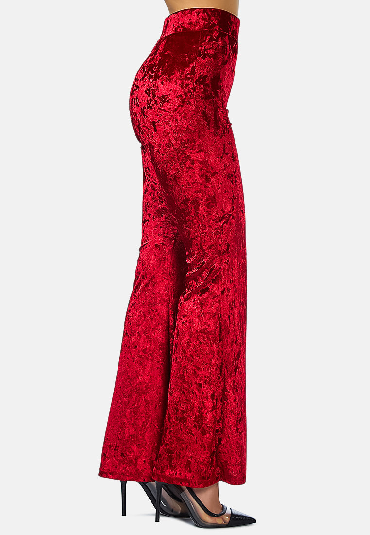 Wiggle Your Way Velvet Flared Pant - Glamourous Grace