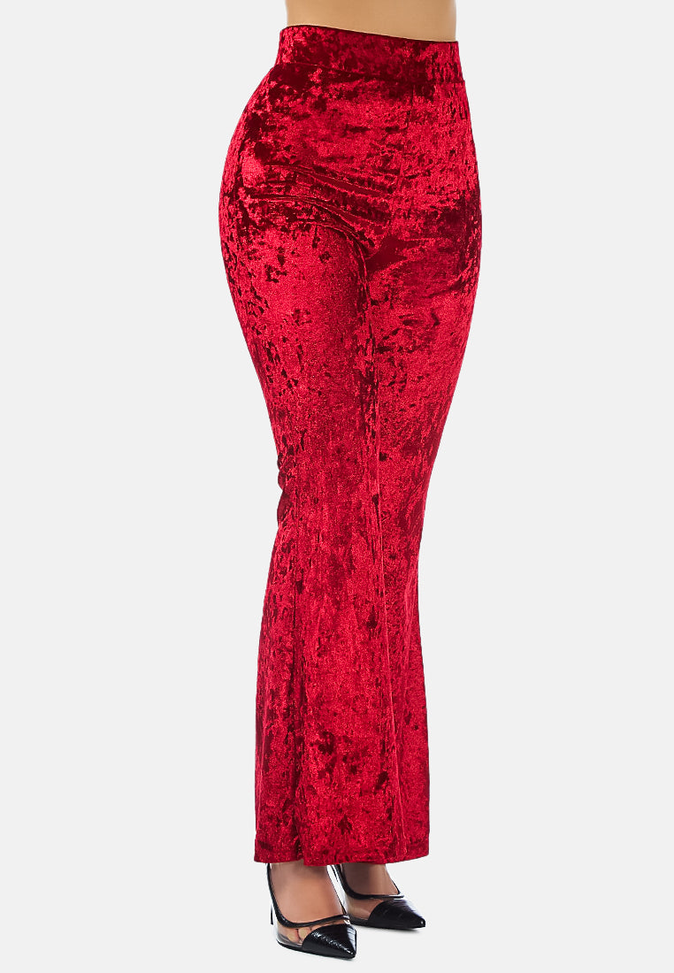 Wiggle Your Way Velvet Flared Pant - Glamourous Grace