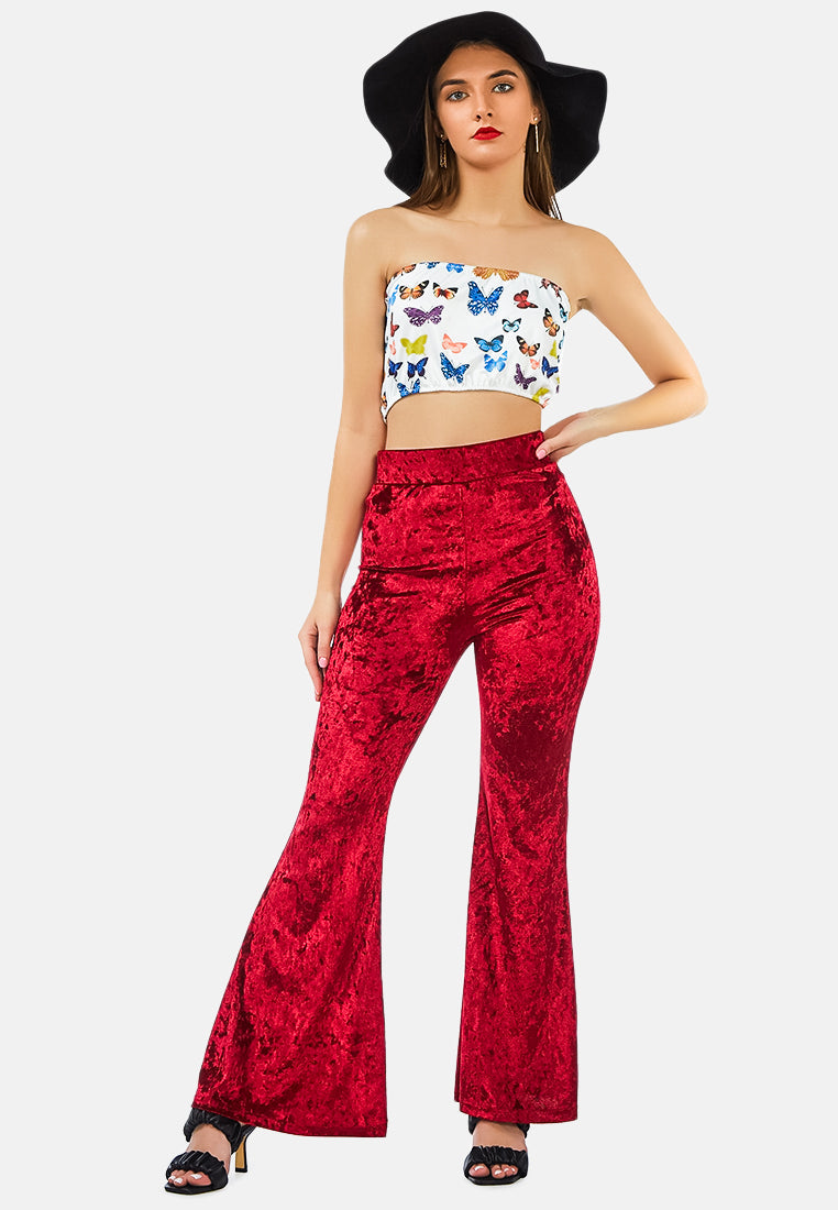Wiggle Your Way Velvet Flared Pant - Glamourous Grace