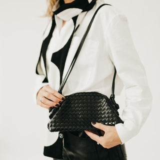 Lacy Woven Frame Crossbody Bag