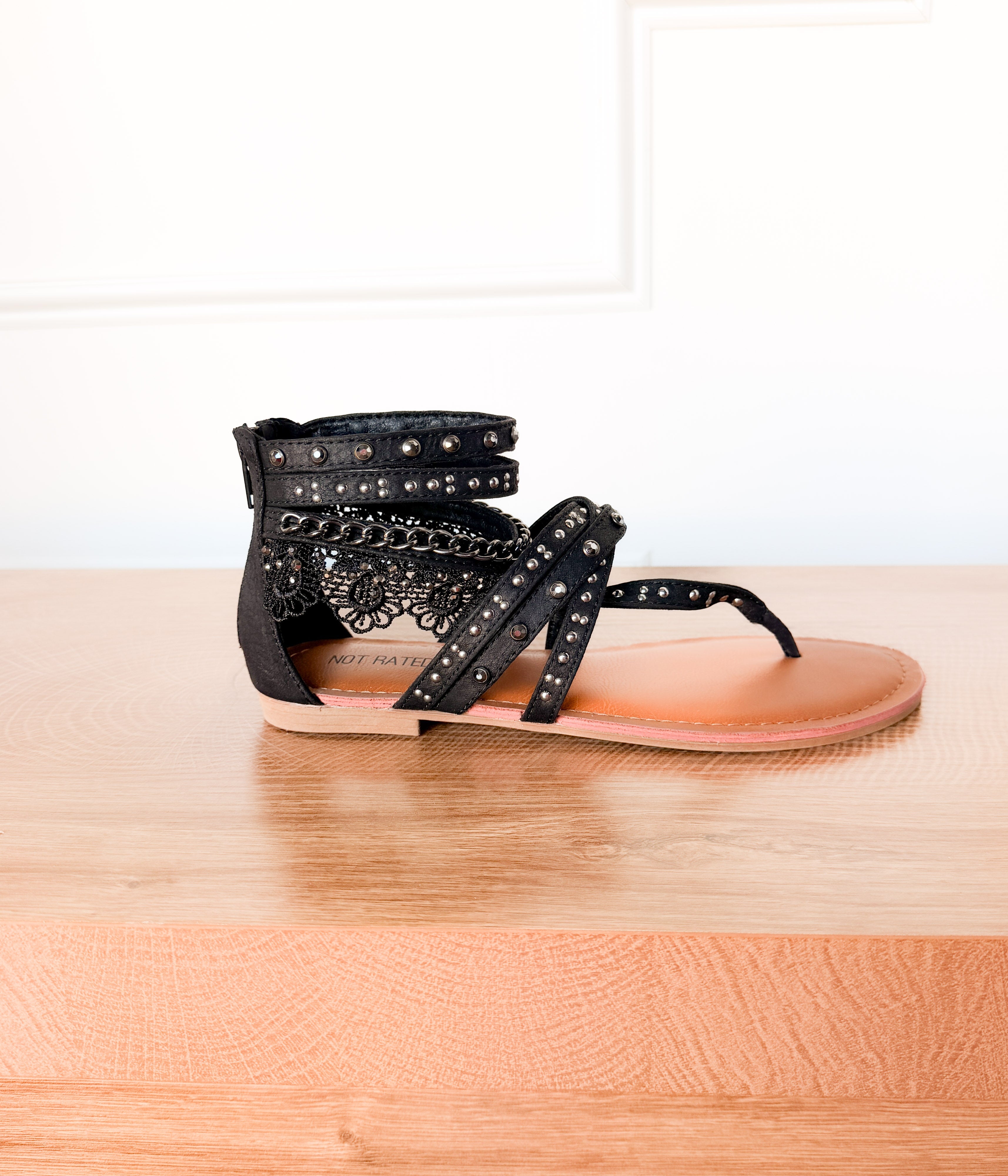 Willow Sandal in Black - Glamourous Grace